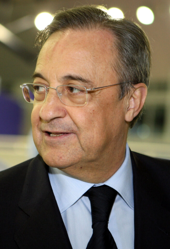 Florentino Perez, Real Madrid president. Image: Mohan / www.dohastadiumplusqatar.com via Wikimedia Commons, CC BY 2.0.
