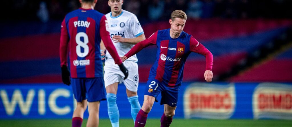 Frenkie de Jong in action for Barcelona. Image copyright: FC Barcelona.