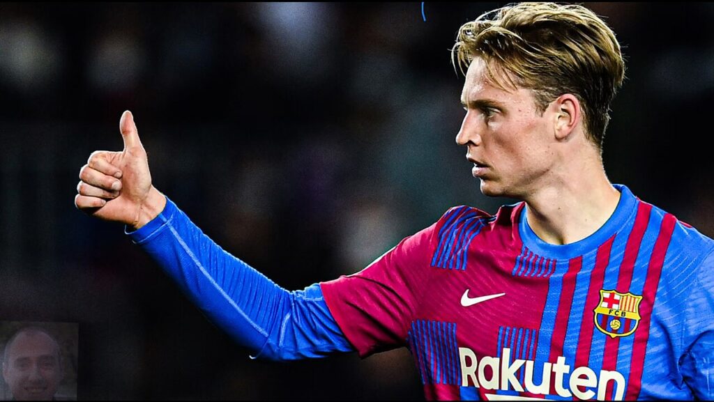 Frenkie de Jong pictured in Barcelona colours at the Joan Gamper Trophy