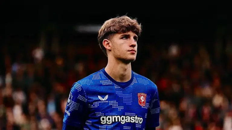 Ruud Nijstad in action for FC Twente, the left-footed centre-back linked with Barcelona